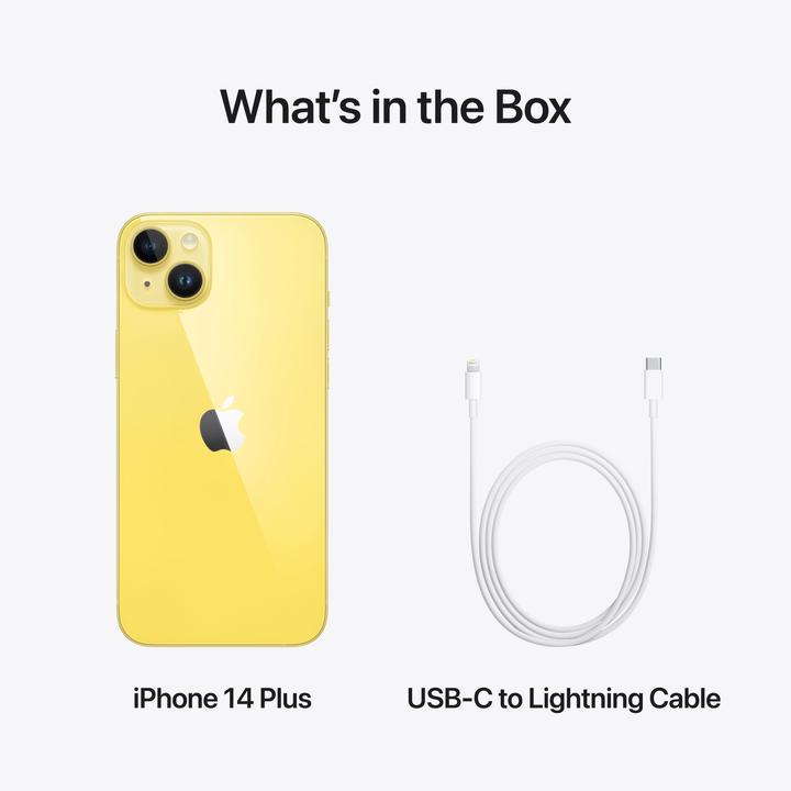 Image du produit Apple iPhone 14 Plus (128 Go, Jaune, 6.70", SIM + eSIM, 12 Mpx, 5G)