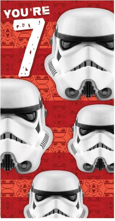 Actual product image Star Wars Stormtrooper 7th Birthday Greetings Card