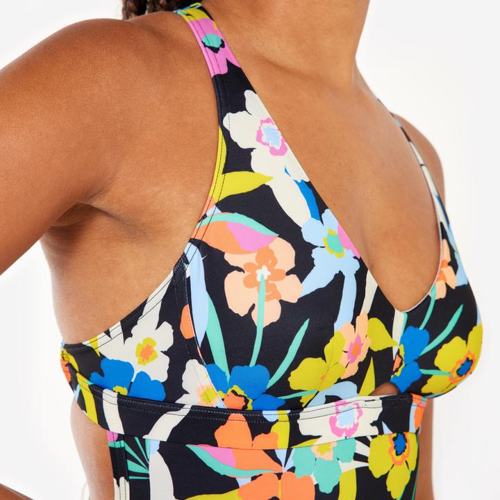 Image du produit Olaian Maillot de bain 1 pièce fleuri de surf Femme - Agatha azalea multicolore (38)