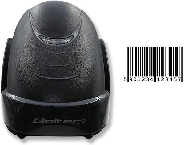 Image du produit Qoltec 1D Laser Barcode Scanner | USB | Black (Codes à barres 1D)
