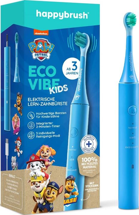 Produktbild happybrush Schallzahnbürste Eco Vibe Kids Paw Patrol (Schallzahnbürste)