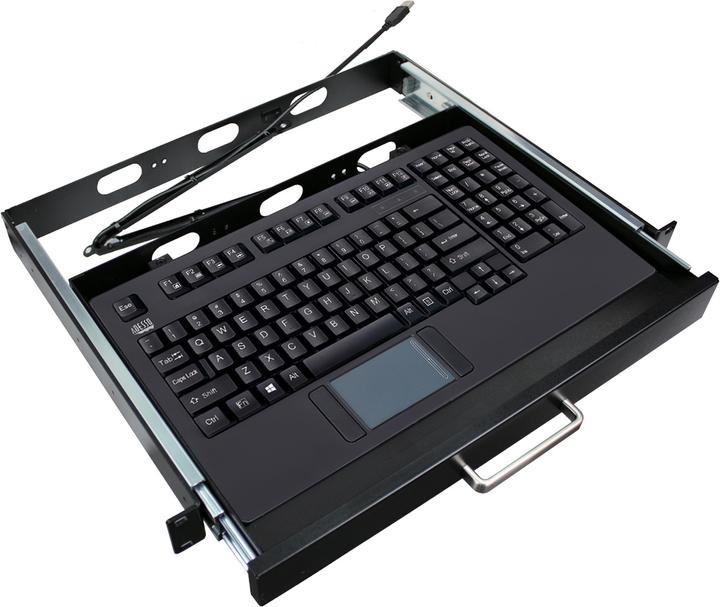 Actual product image Adesso EasyTouch™ 425UB – Touchpad Keyboard including Rackmount qwERTY layout (US, Cable)
