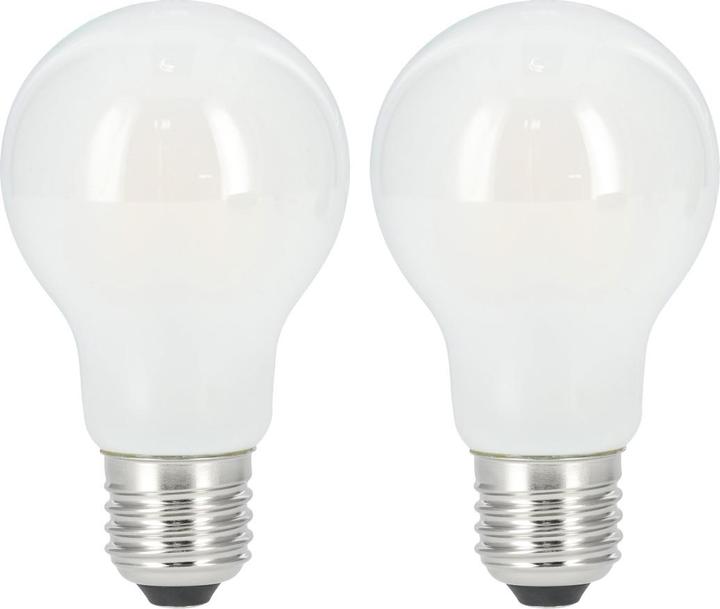 Xavax LED-Filament, E27, 806lm ersetzt 60W, Glühlampe, Matt, Warmweiss, 2 Stück (E27, 6.50 W, 806 lm, 2 x, E)