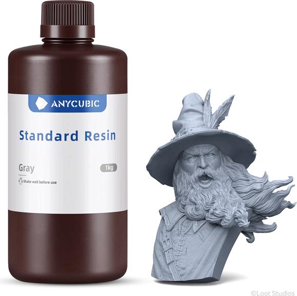 Actual product image Anycubic Normal UV Resin Grey 1kg (Grey, 1000 g)