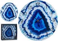 Produktbild Giftdecor Uhrwerk Glas mit blauem Marmoreffekt 3