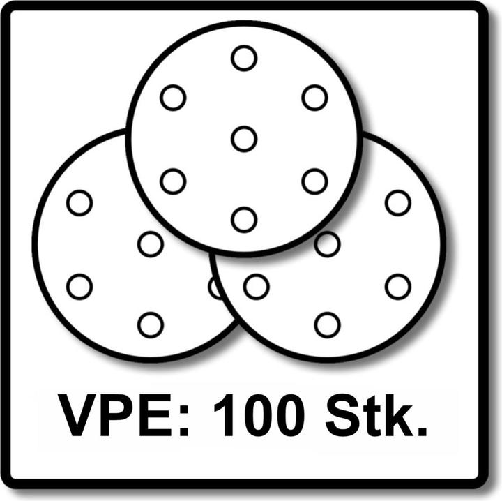 Actual product image Makita Sanding paper Klett 125 mm K 320 100 pcs ( 2x P-43692 ) for DBO BO DCW DWE GEX PEX SXE BOS (K320)