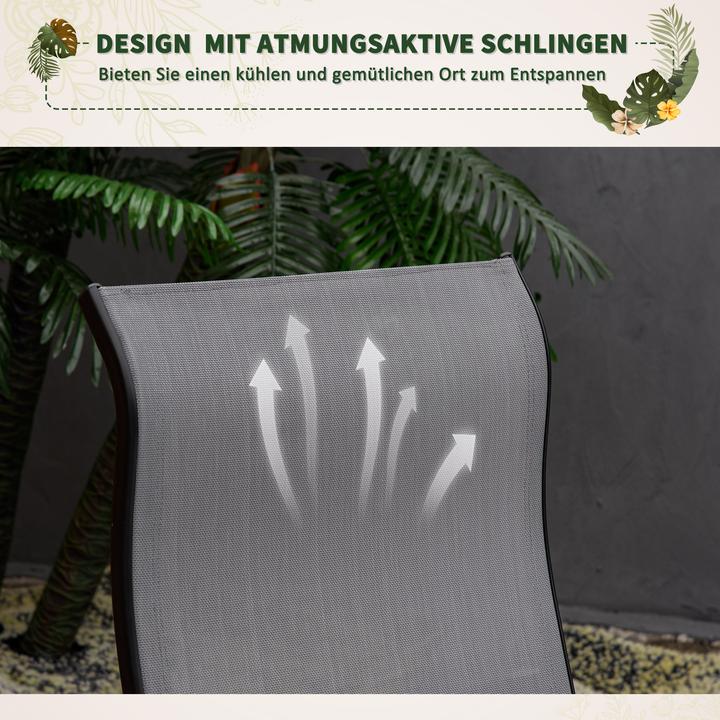 Produktbild Outsunny Schaukelstuhl mit verstellbarer Rückenlehne und Fussstütze (90 cm)