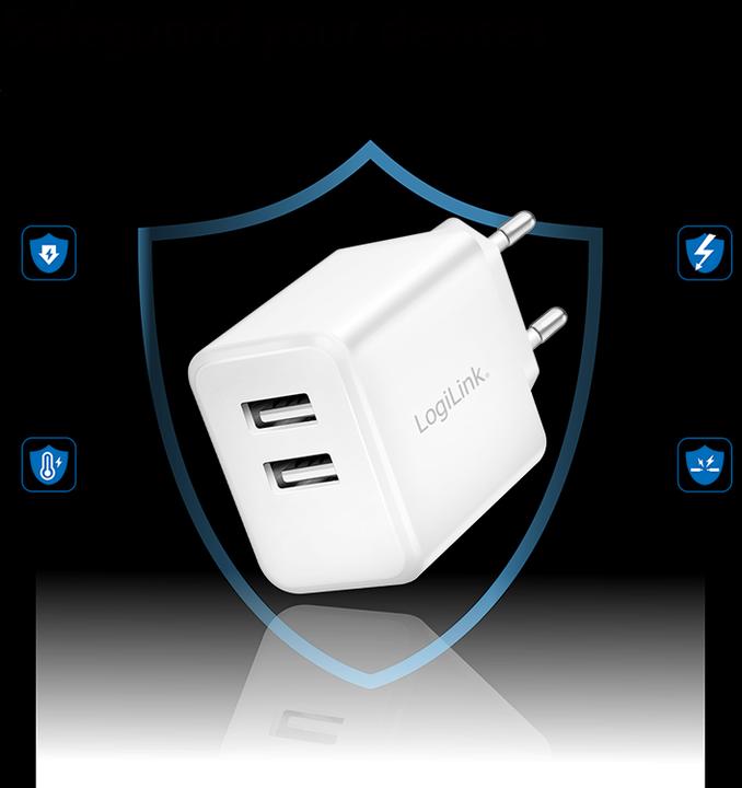 Produktbild LogiLink USB Steckdosenadapter (12 W)