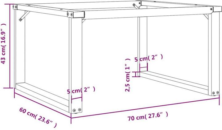 Produktbild VidaXL Couchtischbeine O-Gestell Gusseisen