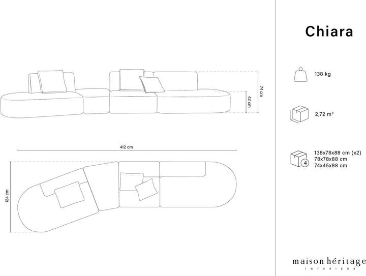 Produktbild Maison Heritage Chiara (2-Sitzer, 3-Sitzer, 4-Sitzer)