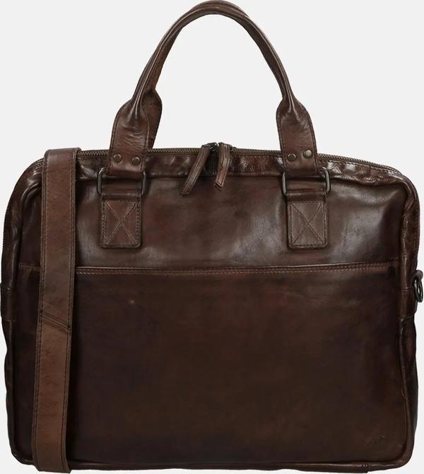 Produktbild Bear Rock Design Leandro Leren Laptoptas - 15 inch - Bruin (15")