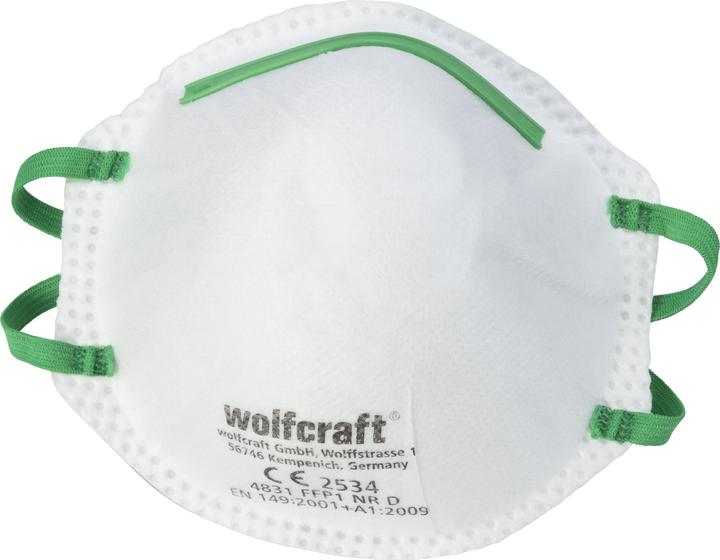 Produktbild wolfcraft 3 Feinstaubmasken FFP1 NR D (FFP1, 3 x)