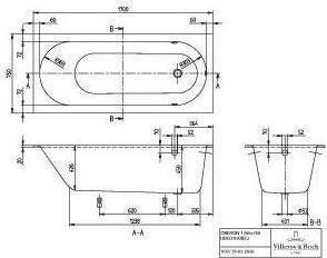 Immagine prodotto Villeroy & Boch V&B Whirlpool System OBERON con angolo BW R 170x75 Tech. Posizione 2 (135 l, 170 cm, 75 cm)