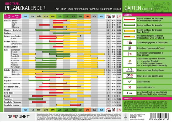 Produktbild Pflanzkalender (Deutsch)