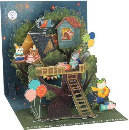 Produktbild Up with paper Geburtstagskarte Pop-Up Card Baumhaus-Motiv