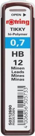 Produktbild Rotring Feinmine 2 Dosen Feinminen 0,7 HB (0.70 mm, HB)