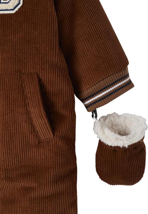 Actual product image Vertbaudet Warm baby winter overall made of corduroy, recycled polyester padding (86)