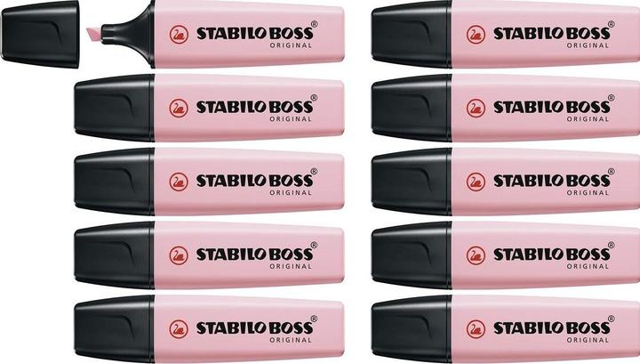 Produktbild STABILO Textmarker - BOSS ORIGINAL Pastel - 10er Pack - rosiges Rouge (Rosiges Rouge, 5 mm, 10 x)