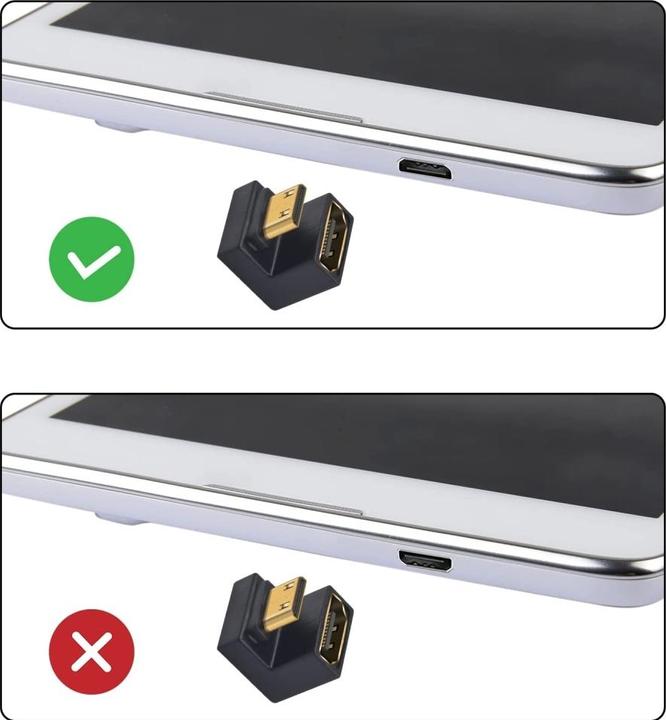 Immagine prodotto PowerGuard Adattatore da mini HDMI a HDMI 2.1 con angolo di 180 gradi a forma di U (Mini HDMI)
