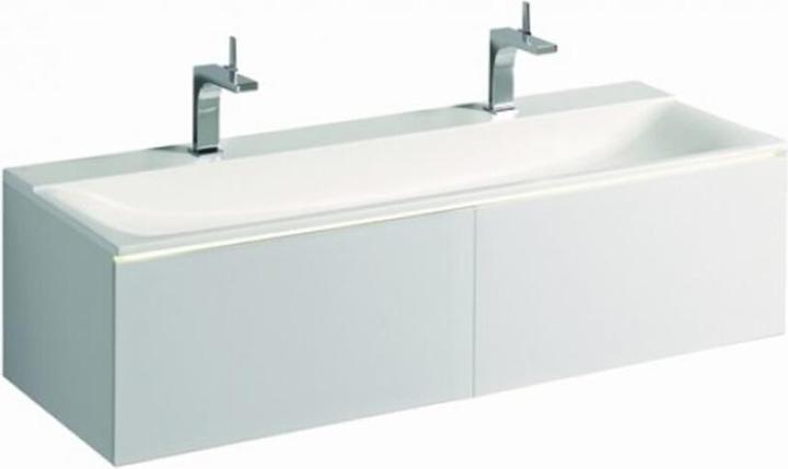 Actual product image Geberit Keramag Xeno 2 lavabo avec 2 trous pour robinetterie et sans trop-plein, 140x48cm, blanc, 500277001 (1500 mm, 1500 mm)