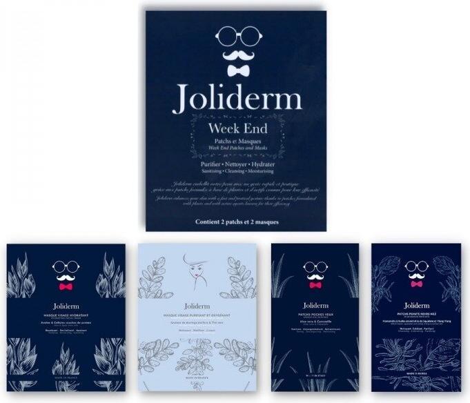 Joliderm Wochenend-Set - feuchtigkeitsspendende Kokosnusswasser-Maske, konturierendes Augenmasken-Patch,