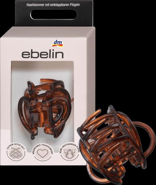 dm ebelin Haarklammer mit einklappbaren Flügeln schwarz / braun (1 Stk.)