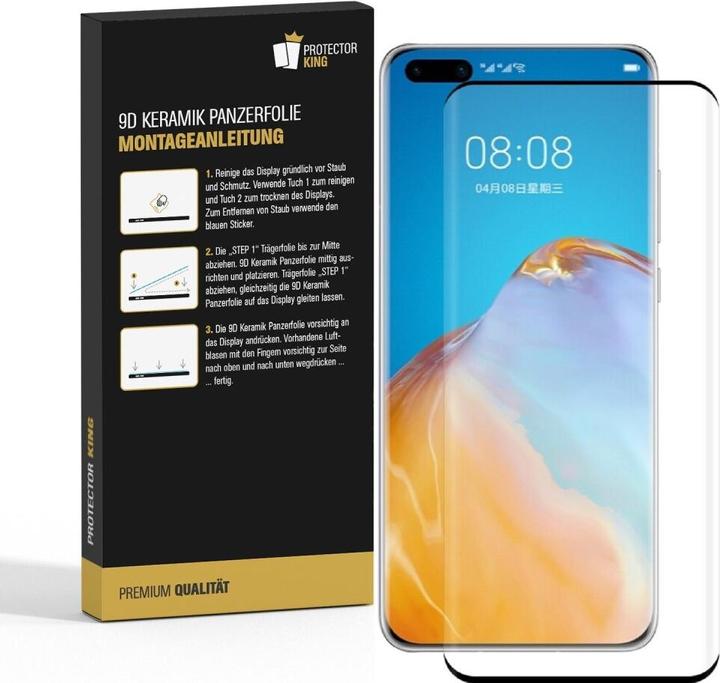 Produktbild Protectorking 3x Ceramic-Glass Full Cover HD Klar (3 Stück, Huawei P40 Pro+)