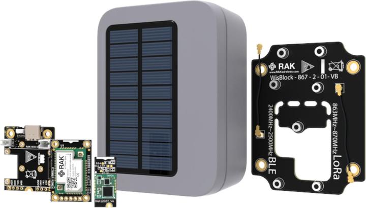 Produktbild RAK Wireless WisBlock LoRaWAN Erdbebensensor Kit Sensor Node 868MHz mit Solar