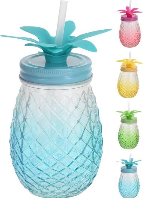 Produktbild AM/63 Trinkglas - Ananas mit Trinkhalm - 1 Stück (1 x)