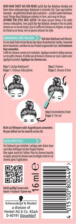 Produktbild Got2b DUPLIKAT Bye Bye Babyhair (Haarcreme, 16 ml)