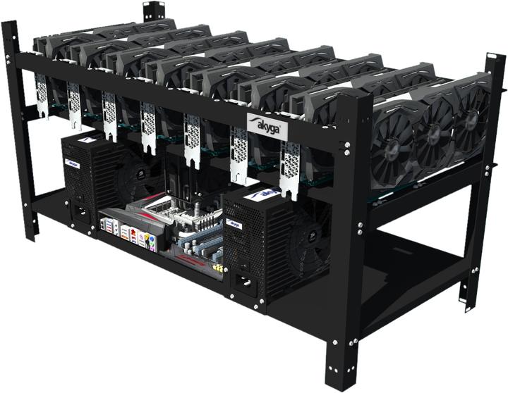 Image du produit Akyga Châssis pour l'excavateur de cryptomonnaie 8GPU AKM081 (ATX)