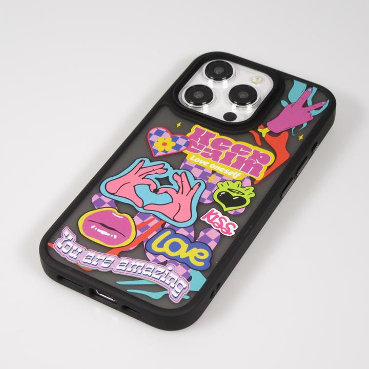 Produktbild PhoneLook Hülle Gummi Blur Keep Calm transparent (Apple iPhone 15 Pro Max)