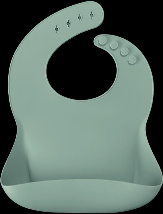 Minikoioi silicone bib BASICS, Vert Rivière, 101020058