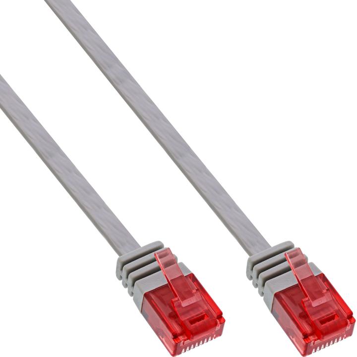 Actual product image InLine 3m patch cable flat, U/UTP, Cat.6 (U/UTP, CAT6, 3 m)