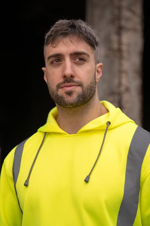 Actual product image Korntex Hi-Vis Hoodie (M)