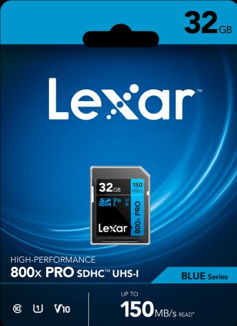 Image du produit Lexar MÉMOIRE SDHC 32GB UHS-I/LSD0800P032G-BNNNG (32 Go, SDHC, U1, UHS-I)