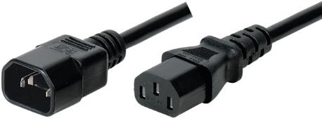 Tecline Kaltgeräteverlängerungskabel, Kaltgerätestecker auf Kaltgerätekupplung, 1,0 m (1 m)