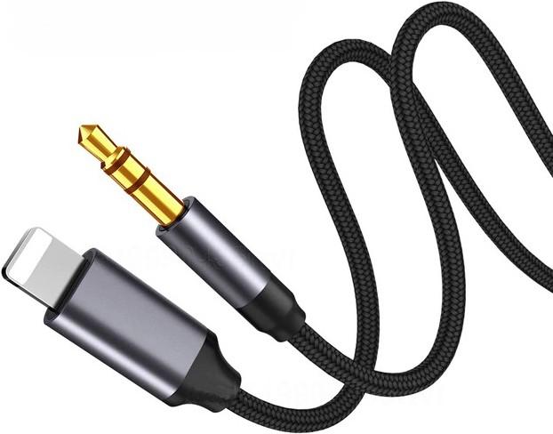 Immagine prodotto Hermex Adattatore audio da Lightning a 3,5 mm Adattatore jack da Lightning a 3,5 mm (1 m, Connettore da 3,5 mm (AUX))