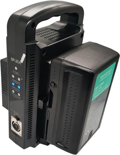 Image du produit Acconic Chargeur double monture V pour Sony BP-95W BP-GL65 BP-190WS avec câble XLR 4 broches