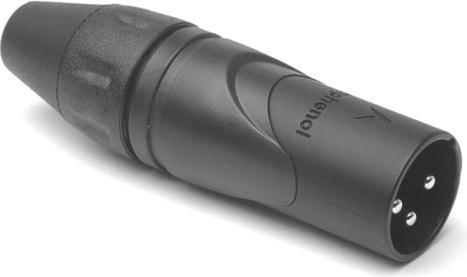 Actual product image Amphenol 3 pole XLR Connector male AX series in black