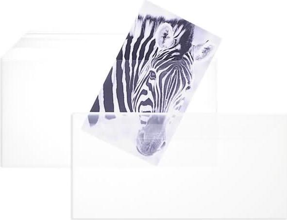 Produktbild Blanke Briefumschläge Offset transparent DINlang 100 my HK VE=100 Stück transparent (110 x 220 mm, 100 x)