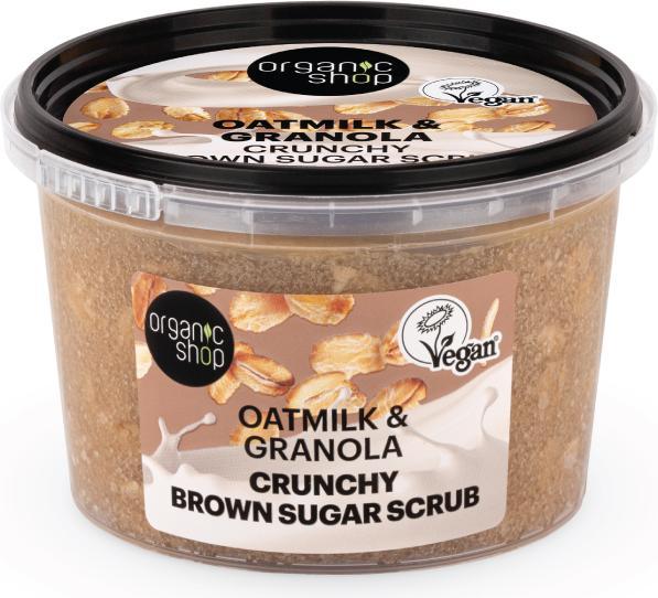 Organic Shop Knuspriges Körperpeeling mit Hafer und Granola aus braunem Zucker (250 ml)