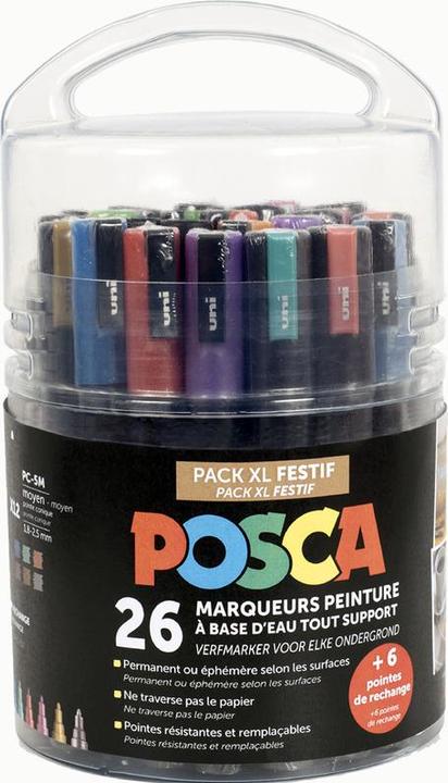 Actual product image Posca Pack XL Festif" brand, set of 26 (Sorted, 26 x)