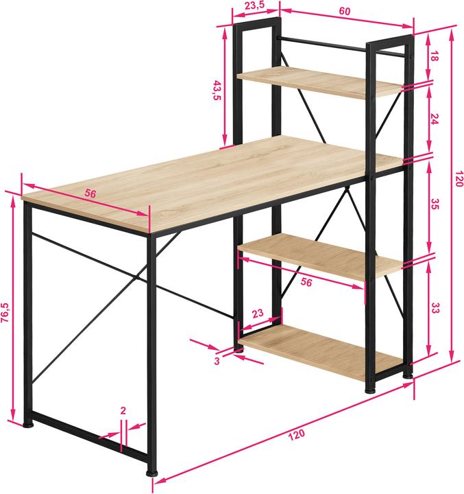 Produktbild tectake Hershey (122 x 61 x 120 cm)