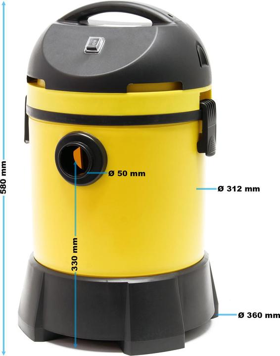 Immagine prodotto Wiltec Hoover industriale 1400W 30l aspirapolvere a umido aspirapolvere a secco aspirapolvere multiuso (Aspirapolvere a umido e a secco)