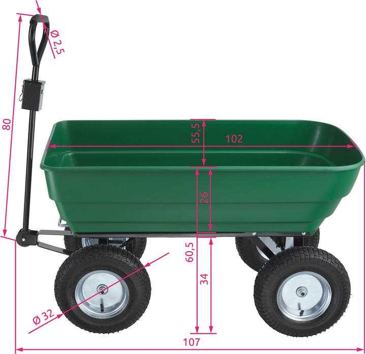 Actual product image tectake Hand Cart Tummi 125l