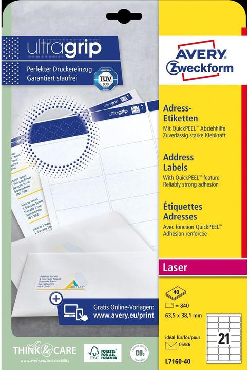 Image du produit Avery Étiquettes d'adresse