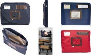 Immagine prodotto Alba Borsa da banca "POCSOU R" con piega elastica, realizzata in nylon, zip rossa, finestra mittente (Scatola da regalo, 1 x)