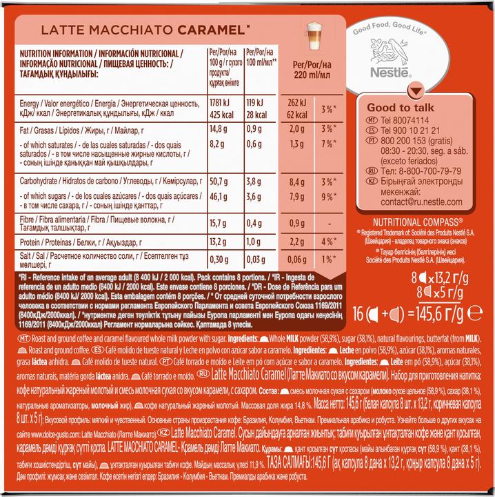 Produktbild Nescafé Dolce Gusto Latte Macchiato Caramel (16 x Port.)