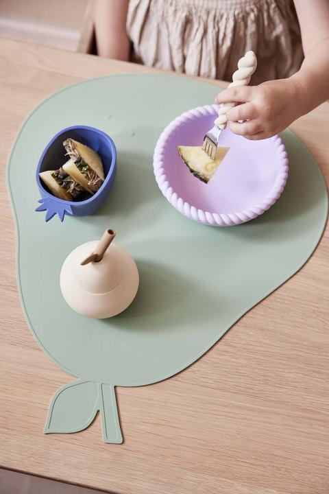 Immagine prodotto Oyoy Ciotola per bambini Ananas e Mela 2 pezzi, Blu/Marrone